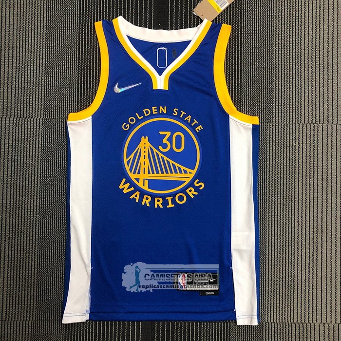 Camiseta Golden State Warriors Stephen Curry 2974th 3 Points Azul